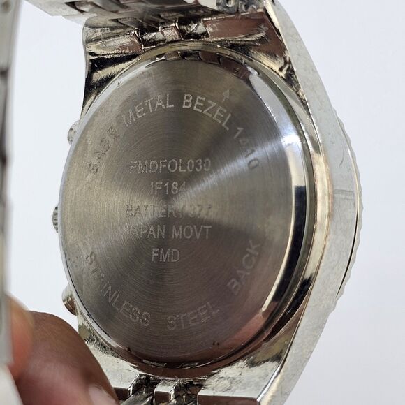 Folio Women's Watch 38MM Dark Pink Dial Gray Bracelet Band 5.5" New Battery - Picture 7 of 13